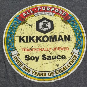 Kikkoman SS Stressed Graphic Tee Dark Grey - Size Large